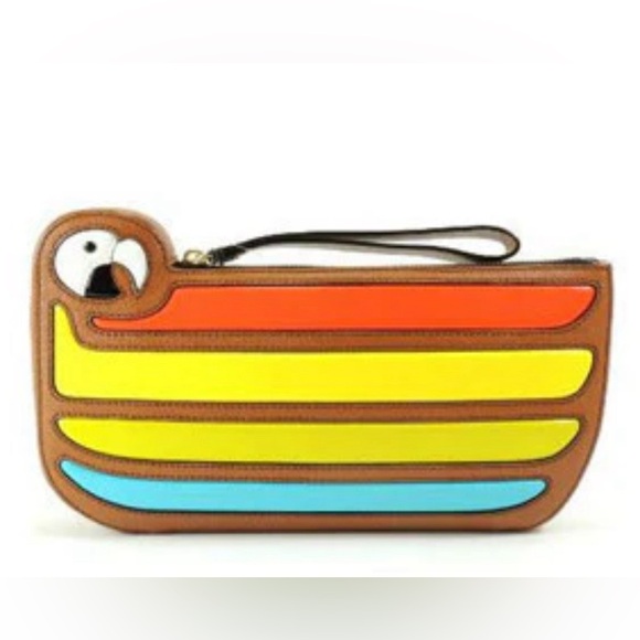 kate spade Handbags - Kate Spade Macaw Parrot Cay Bird Leather Clutch